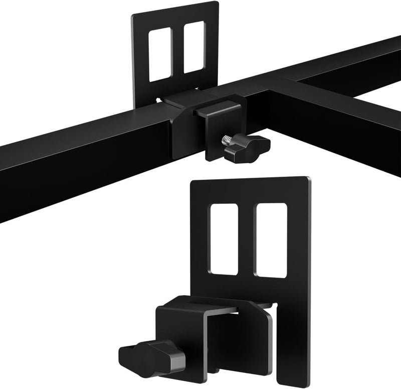 AROMUSTIME Mattress Gaskets for Metal Bed Frame, 6 PCS,Non-Slip Mattress Gripper/Slide-Stopper/Bed Skirt-Holder/Adjustable Anti-Slip Baffle,Black - Image 1